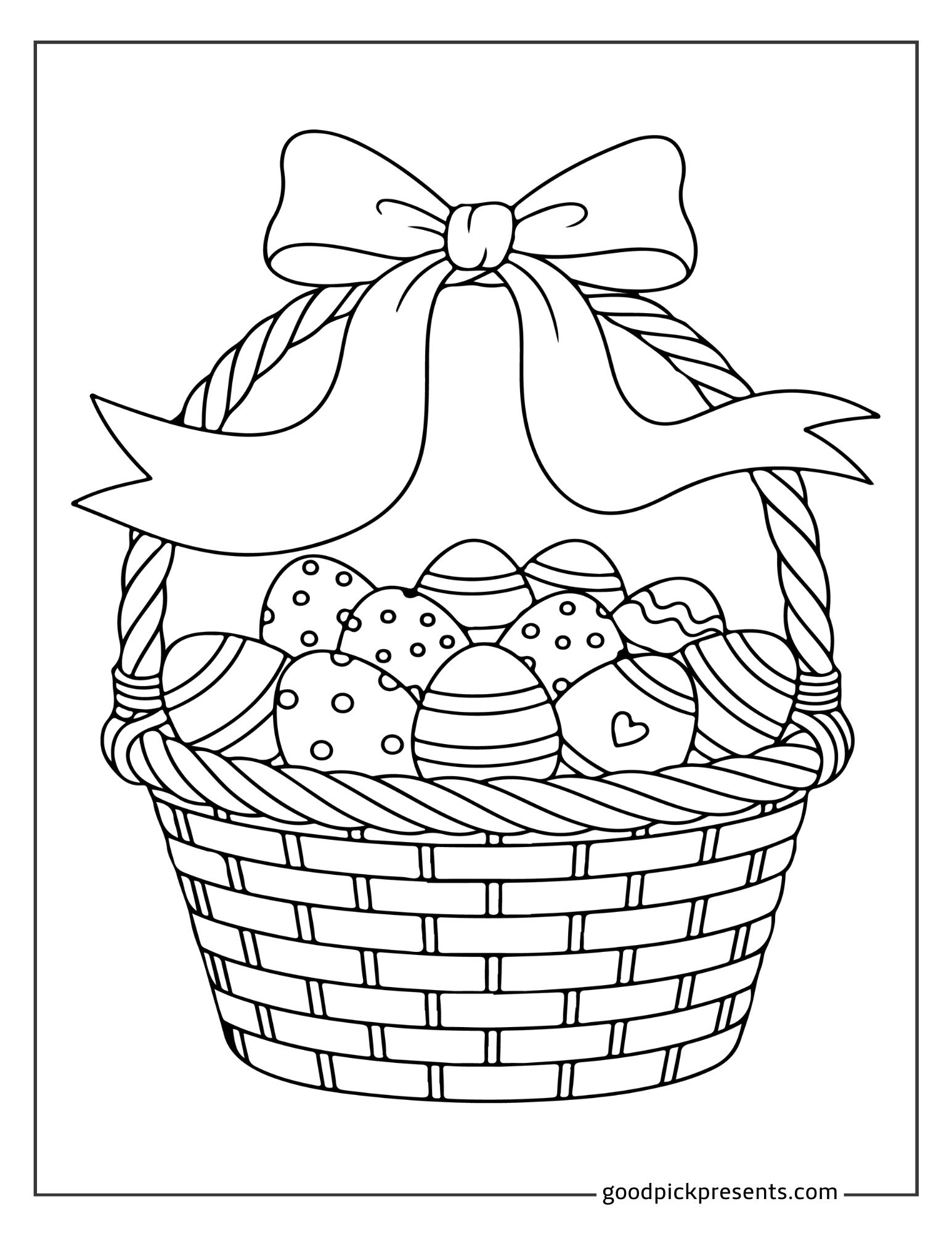 Easter Basket Coloring Pages Easter Basket Coloring Pages