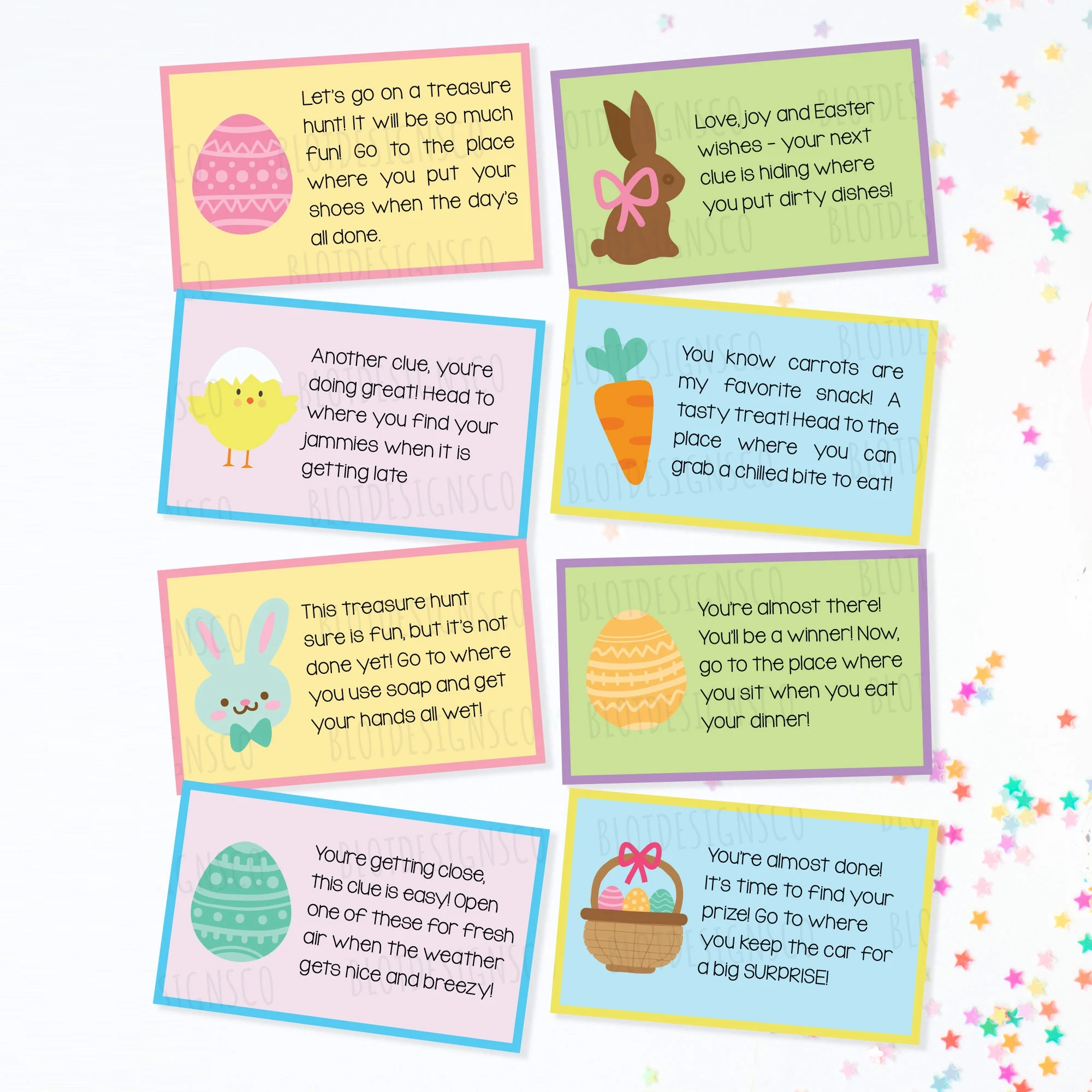 Easter Basket Scavenger Hunt Clues
