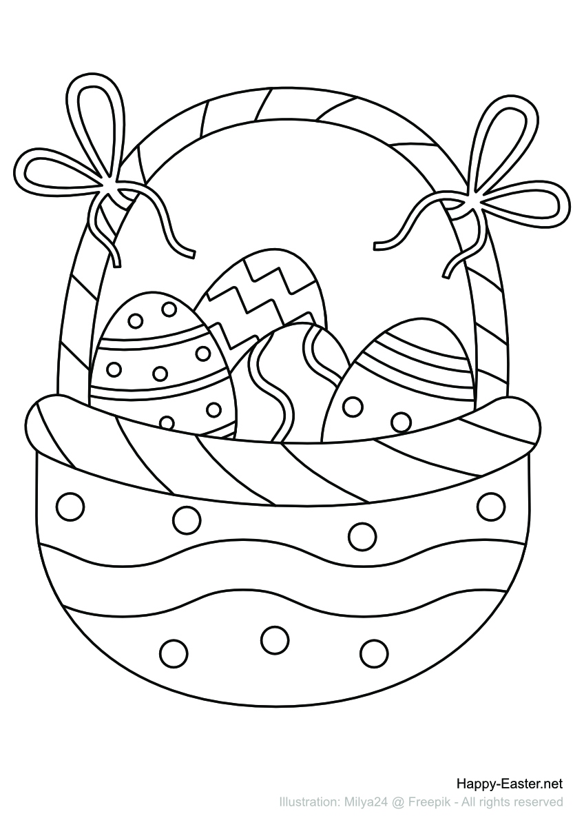 Easter Basket With Bows Easter Basket With Bows