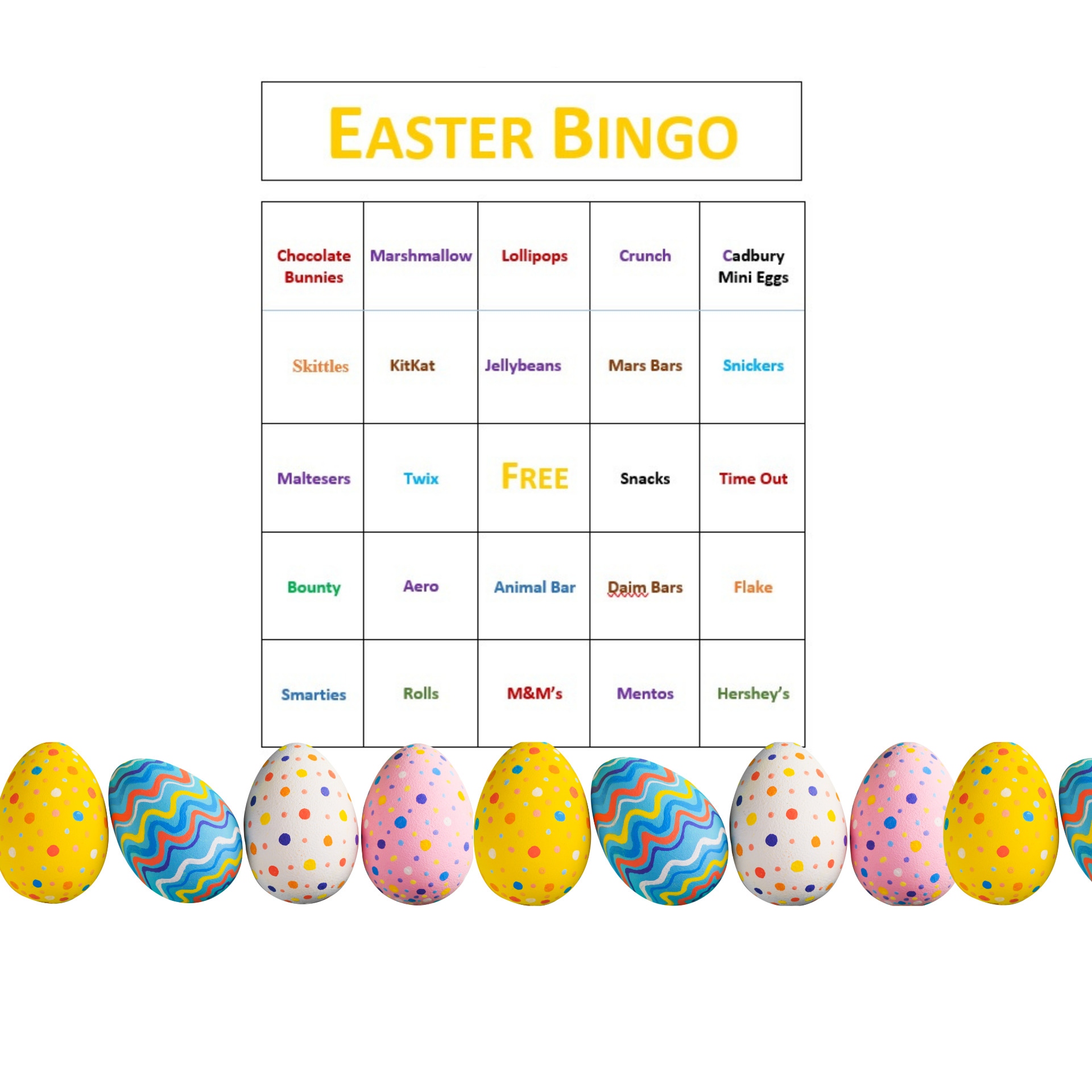 Easter Bingo Easter Bingo