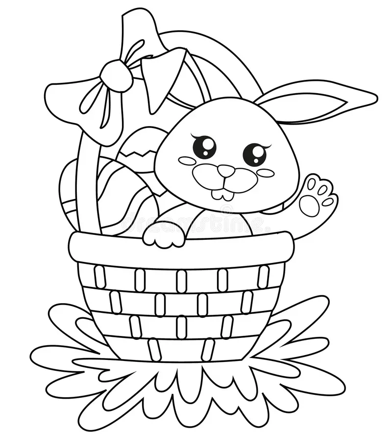 Easter Bunny Black White Easter Bunny Black White