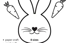 Easter Bunny Face Templates Papercraft