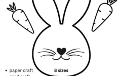 Easter Bunny Face Templates Papercraft