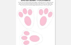 Easter Bunny Footprint Template Easter