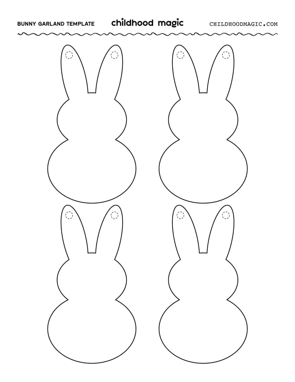 Easter Bunny Garland Craft With Free Printable