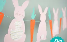 Easter Bunny Garland Kit Svg And Dxf