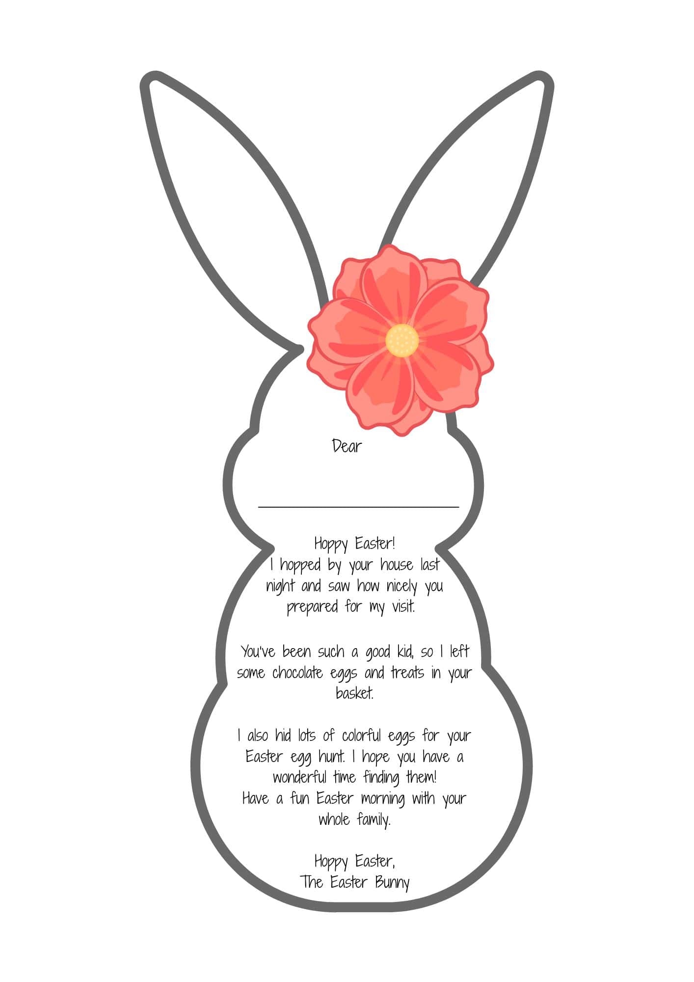 Easter Bunny Letter Free Printable Easter Bunny Letter Free Printable
