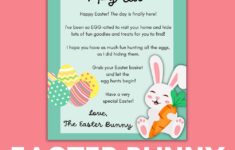 Easter Bunny Letter Free Printable