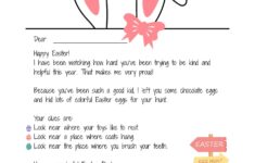 Easter Bunny Letter Free Printable