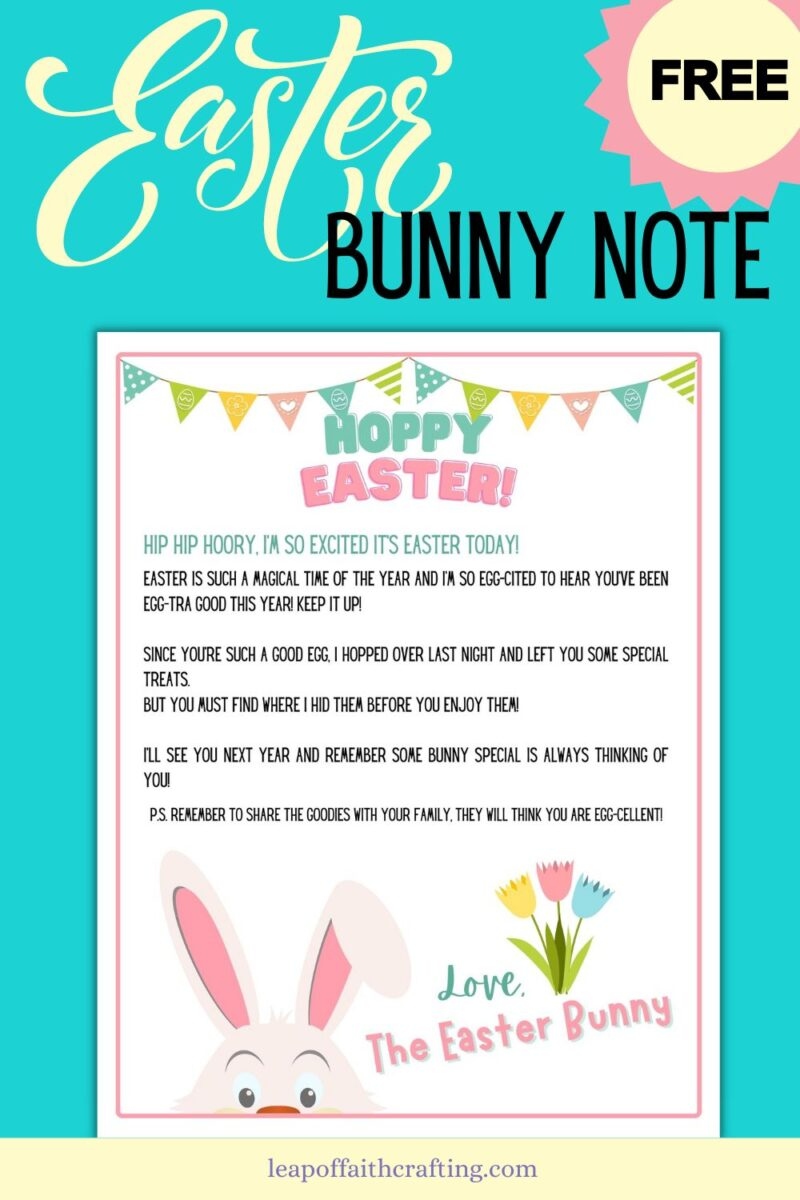free printable easter bunny letter free printable easter bunny letter