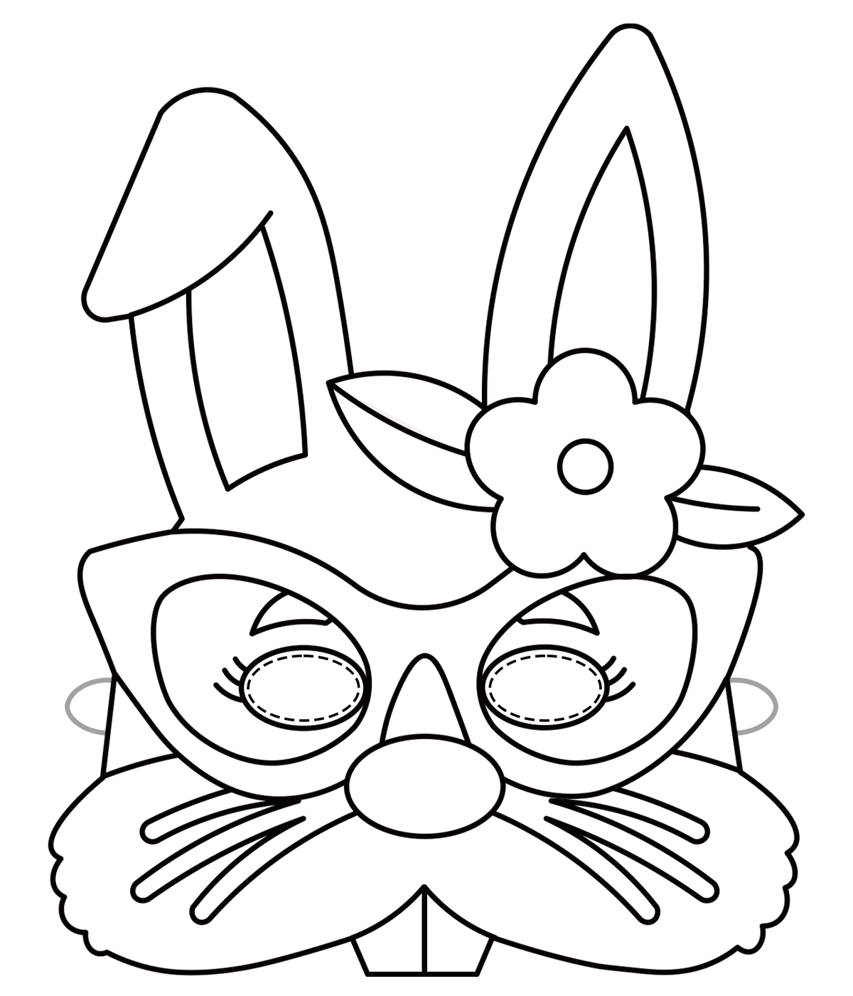 printable easter bunny mask printable easter bunny mask