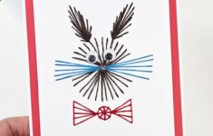 Easter Bunny Rabbit Card Stitching Pattern