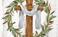 Easter Cross Wreath
