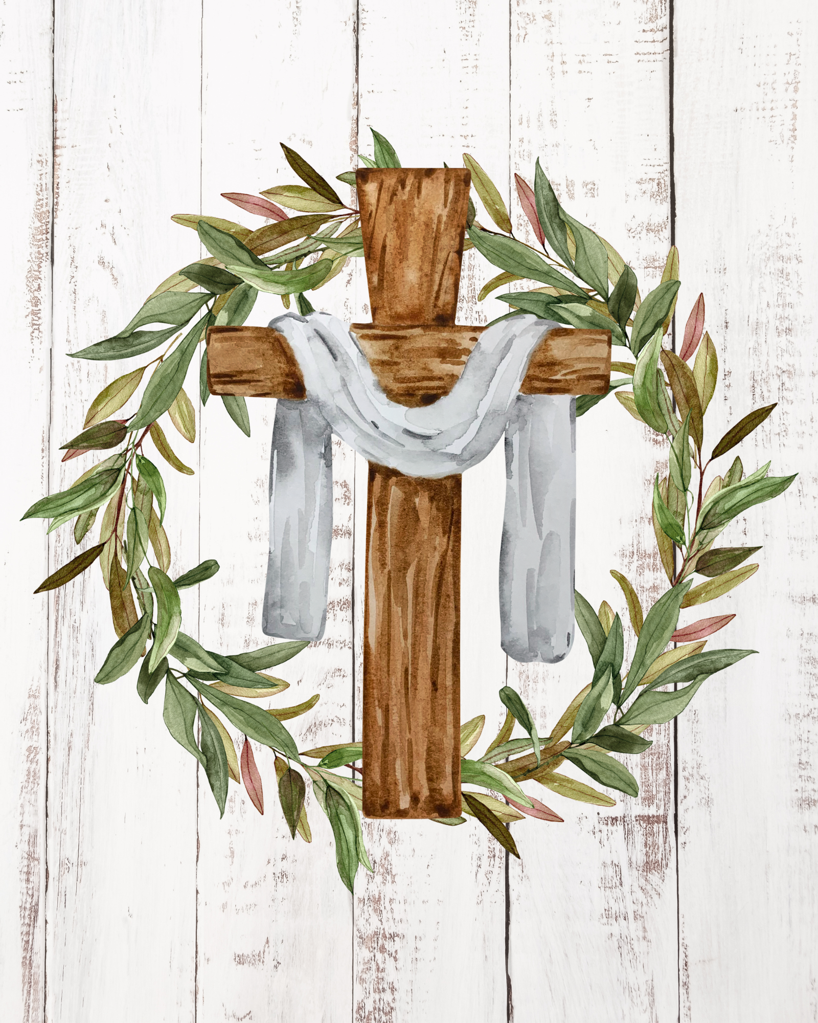 Easter Cross Wreath
