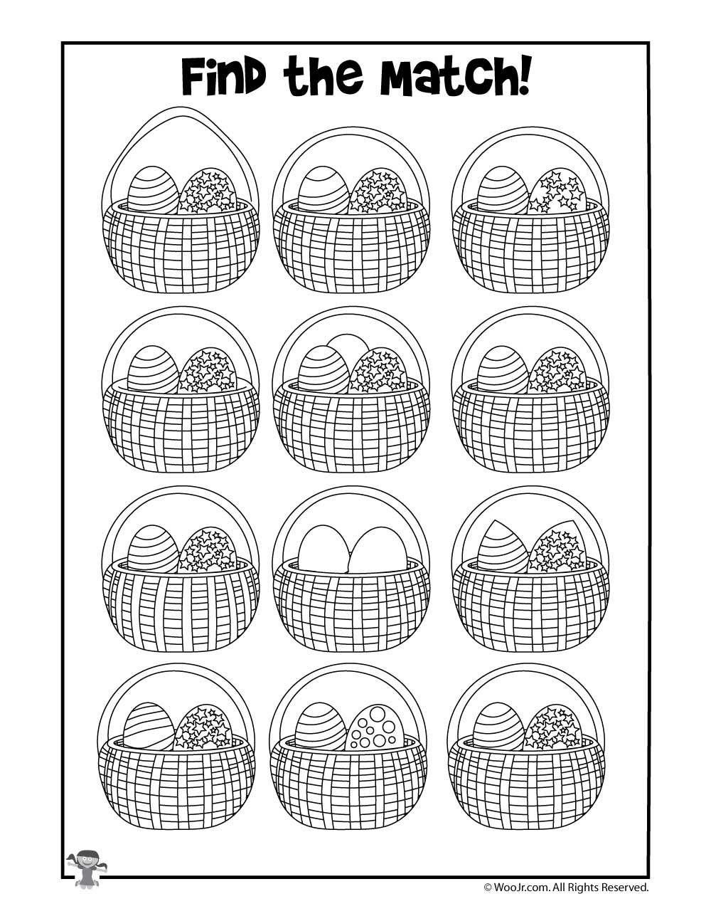 Easter Find Differencematch Printable Activity Pages