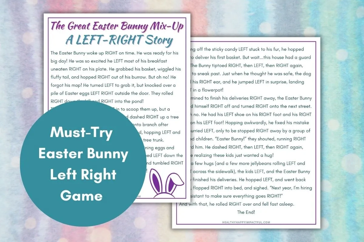 Easter Left Right Game Easter Left Right Game