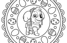 Easter Mandala With Paw Patrol Coloring Page