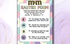 Easter Mm Story Printable Easter Poem