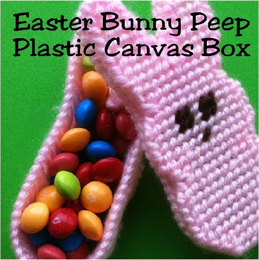 Easter Peeps Bunny Box Plastic Canvas
