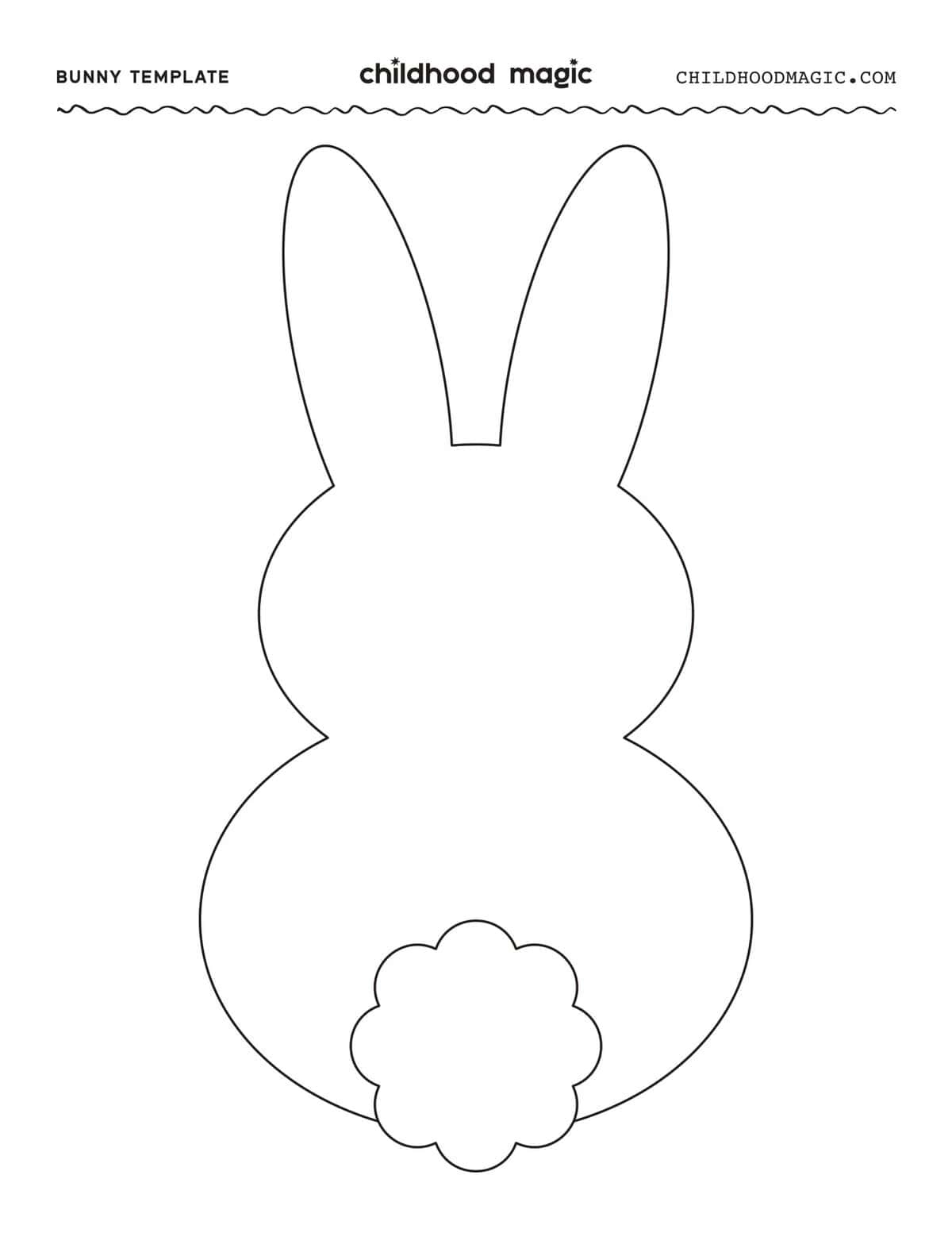Easter Rabbit Coloring Page Free Printable Bunny Template