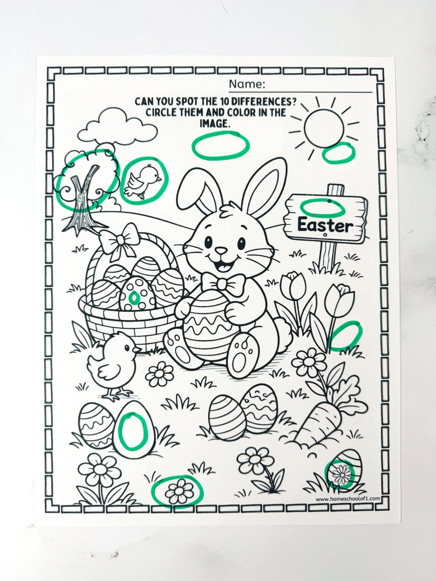 free printable easter spot the difference with answers free printable easter spot the difference with answers