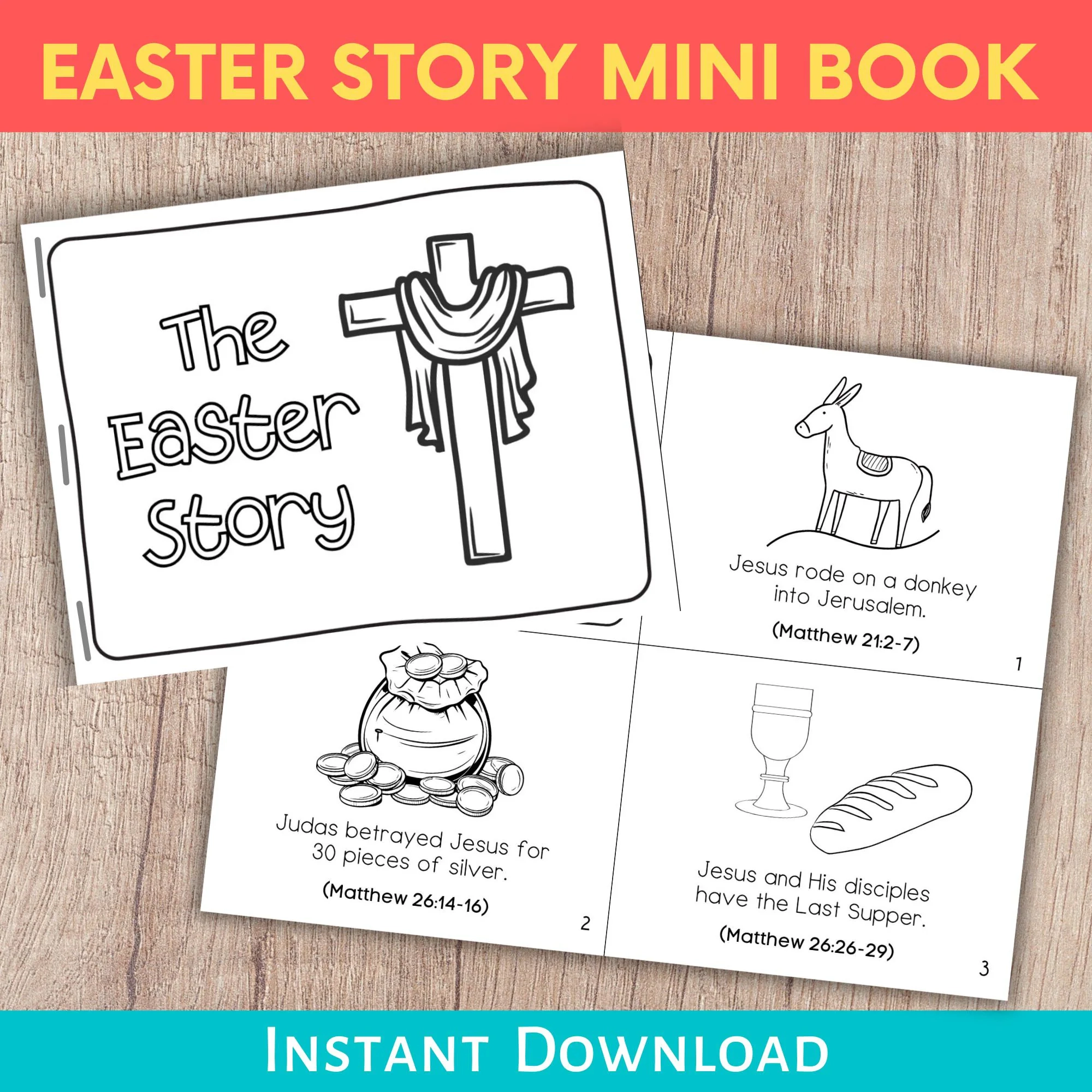 Easter Story Mini Book Easter Story Easter Story Mini Book Easter Story