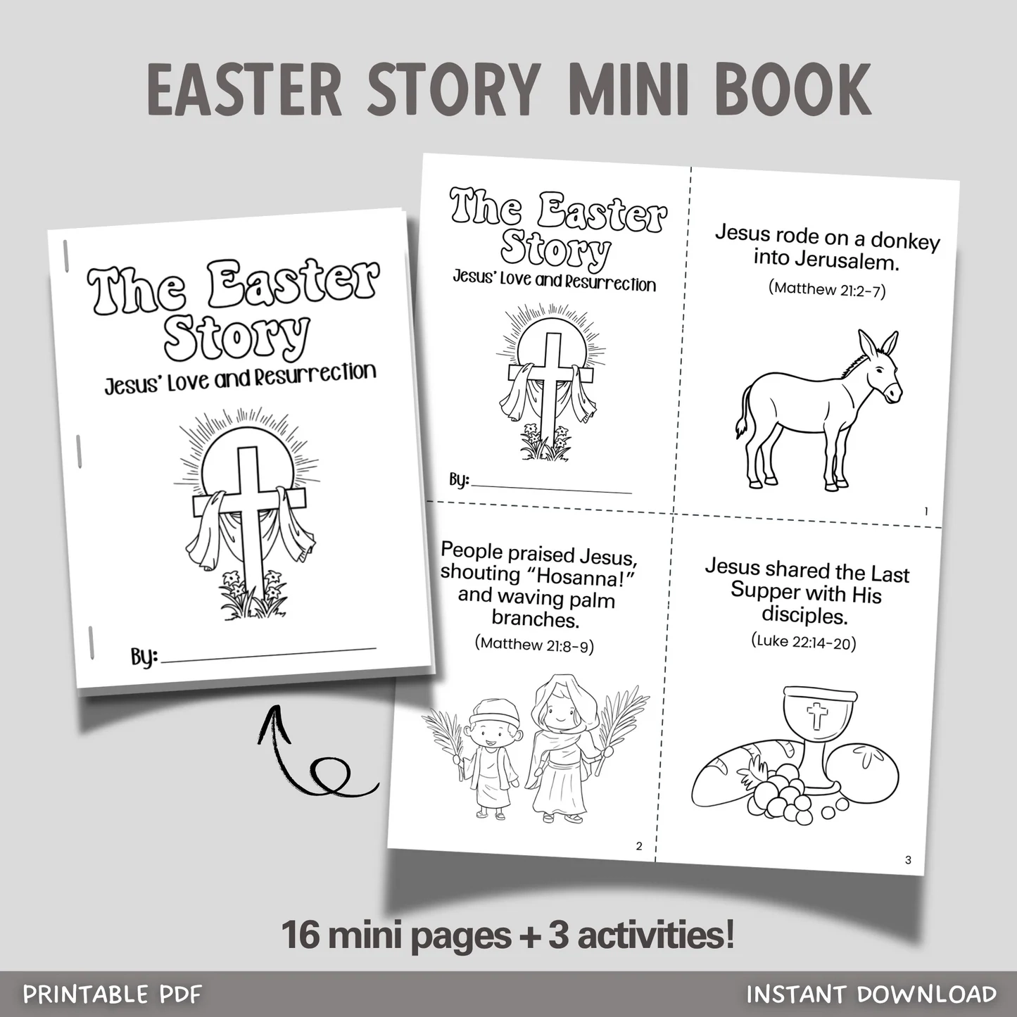 free printable easter mini books
