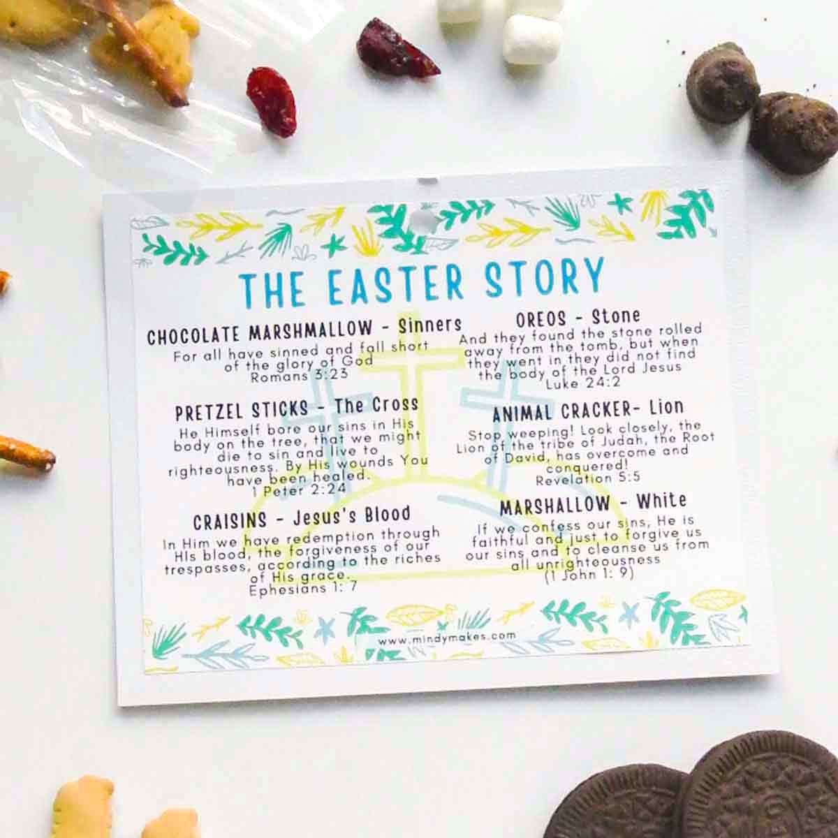 Easter Story Snack Mix Free Printable Easter Story Snack Mix Free Printable