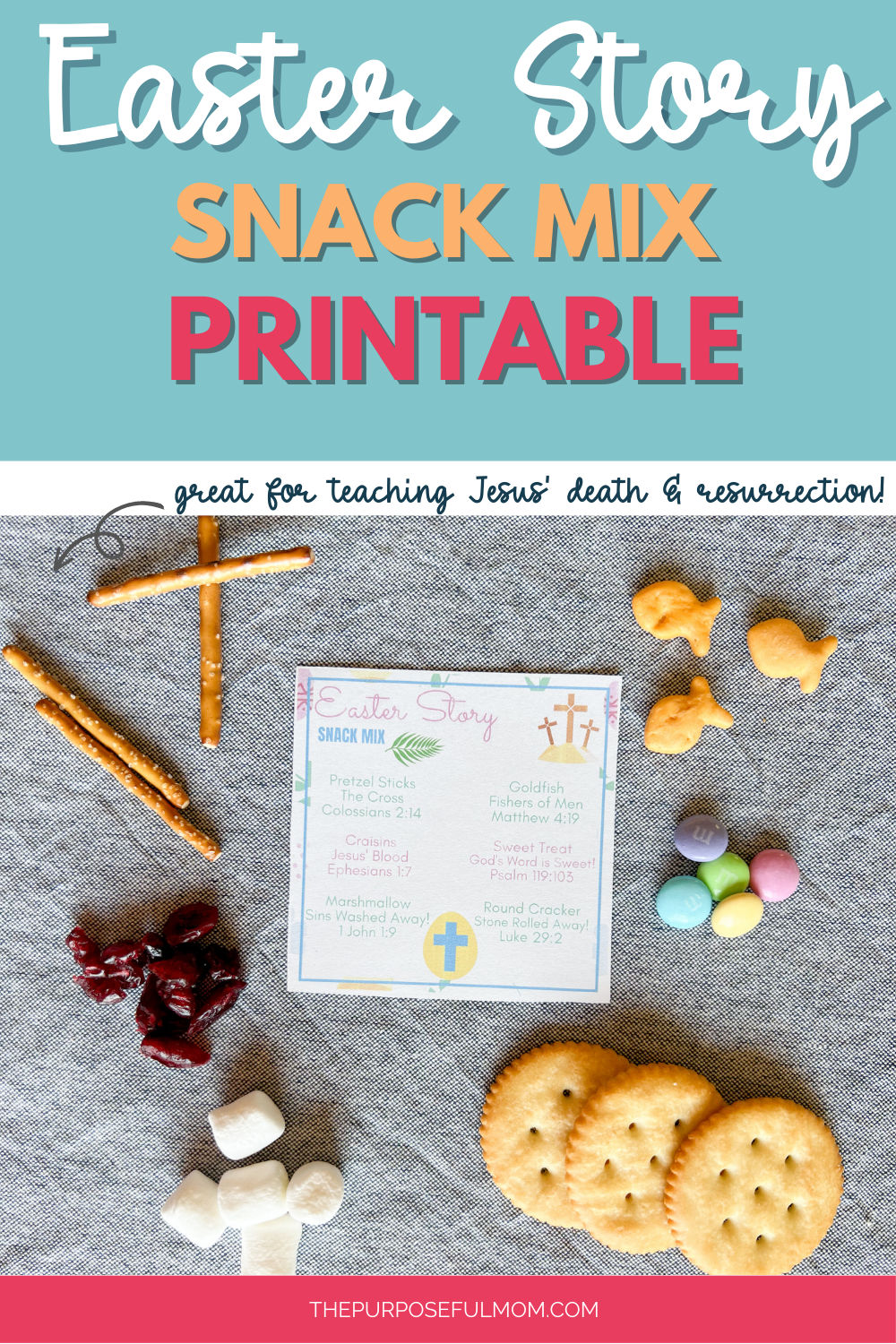 Easter Story Snack Mix Free Printable Easter Story Snack Mix Free Printable