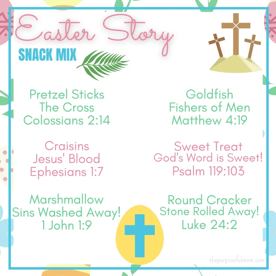 Easter Story Snack Mix Printable Editing Easter Story Snack Mix Printable Editing