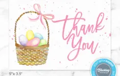 Easter Thank You Card Printable Thank