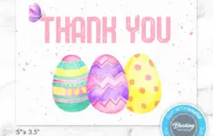 Easter Thank You Card Printable Thank