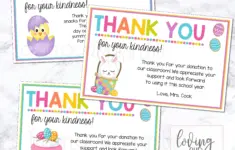 Easter Thank You Cards Editable Easter