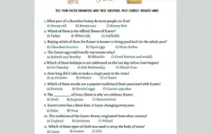 Easter Trivia Party Game Printable 07952