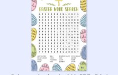 Easter Word Search Printable Christian