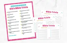 Easy Bible Trivia For Kids