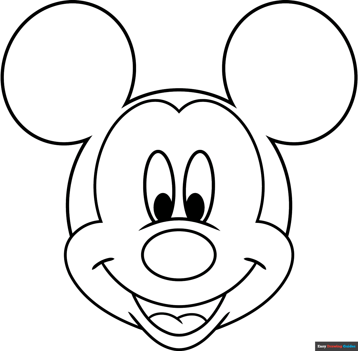 Easy Mickey Mouse Face