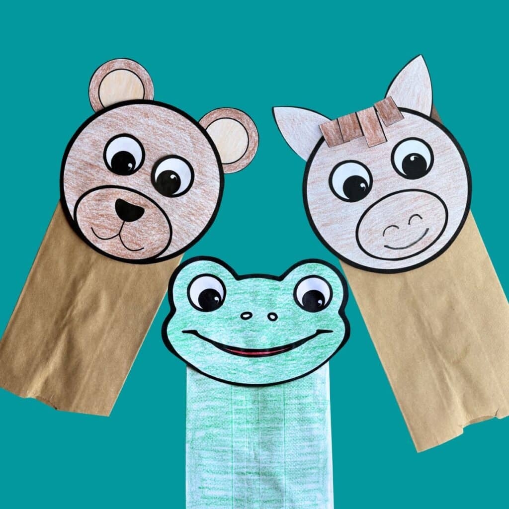 Easy Paper Bag Puppets For Kids