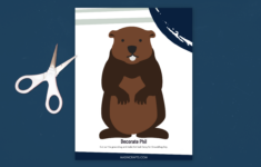 Easy Printable Groundhog Day Puppet