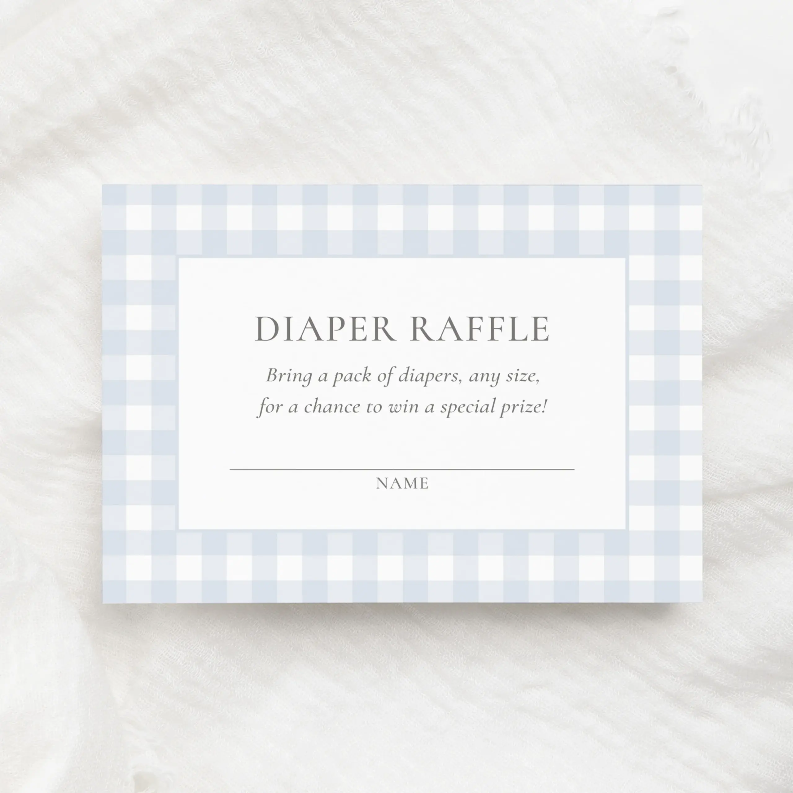 Editable Blue Gingham Baby Shower Diaper Raffle Ticket Template Editable Blue Gingham Baby Shower Diaper Raffle Ticket Template
