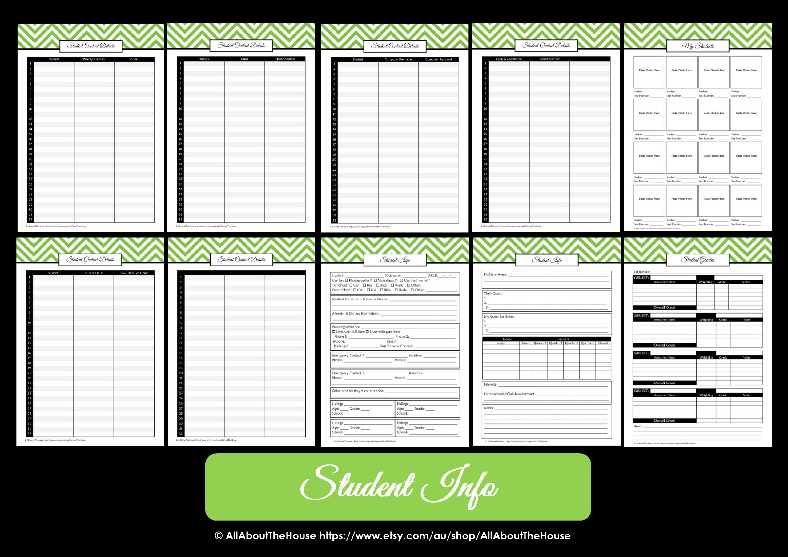 Editable Chevron Printable Teacher Planner