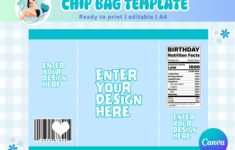 Editable Chip Bag Template