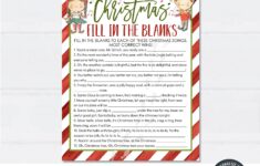 Editable Christmas Fill In The Blanks