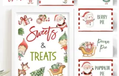 Editable Christmas Party Food Labels
