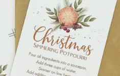 Editable Christmas Simmering Potpourri Printable Gift Tag