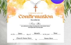 Editable Confirmation Certificate