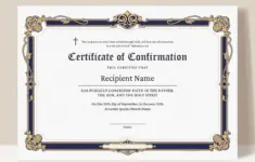 Editable Confirmation Certificate