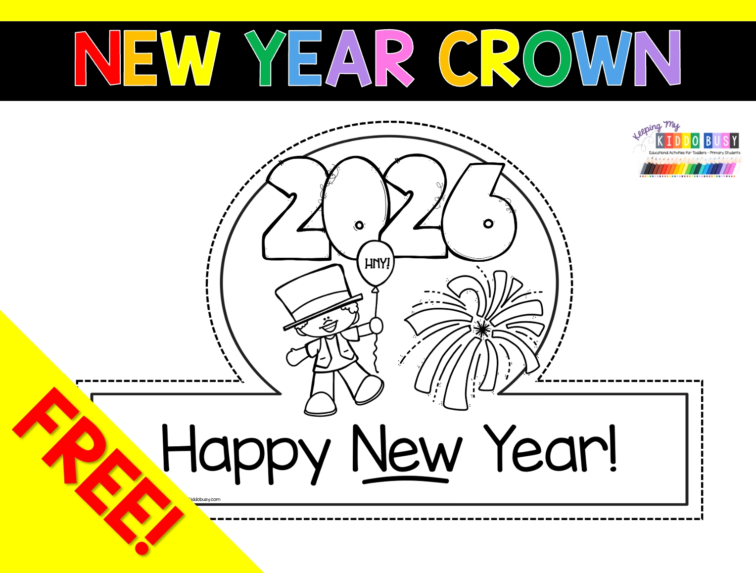 Editable Crowns And Hats Birthday Name Free New Year Hat