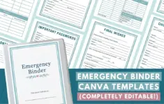 Editable Emergency Binder Canva Templates
