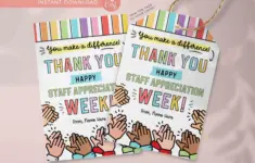 Editable Employee Appreciation Week Gift Tag Printable Nurse Appreciation Thank You Card Staff Appreciation Team Member Instant Download